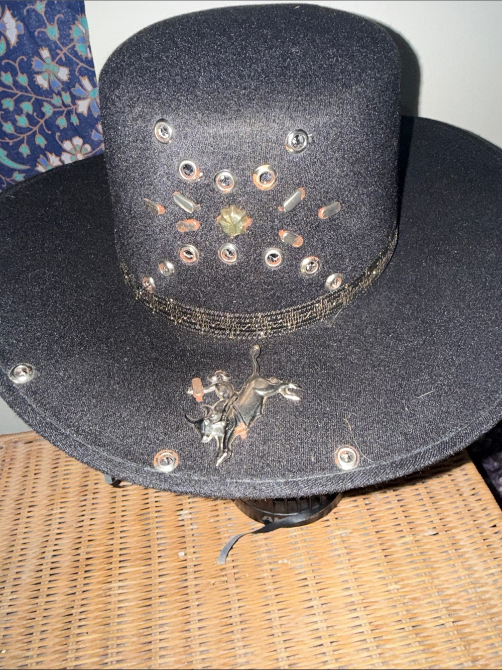 Embellished Western Cowboy Hat - Black